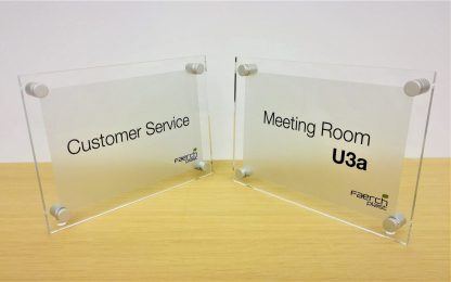 Perspex office door sign