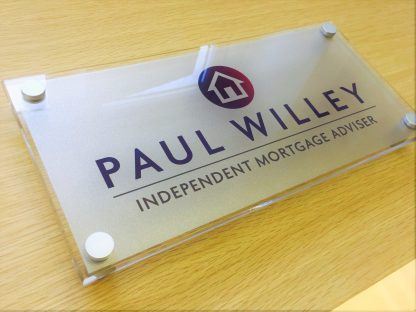 Perspex office door sign
