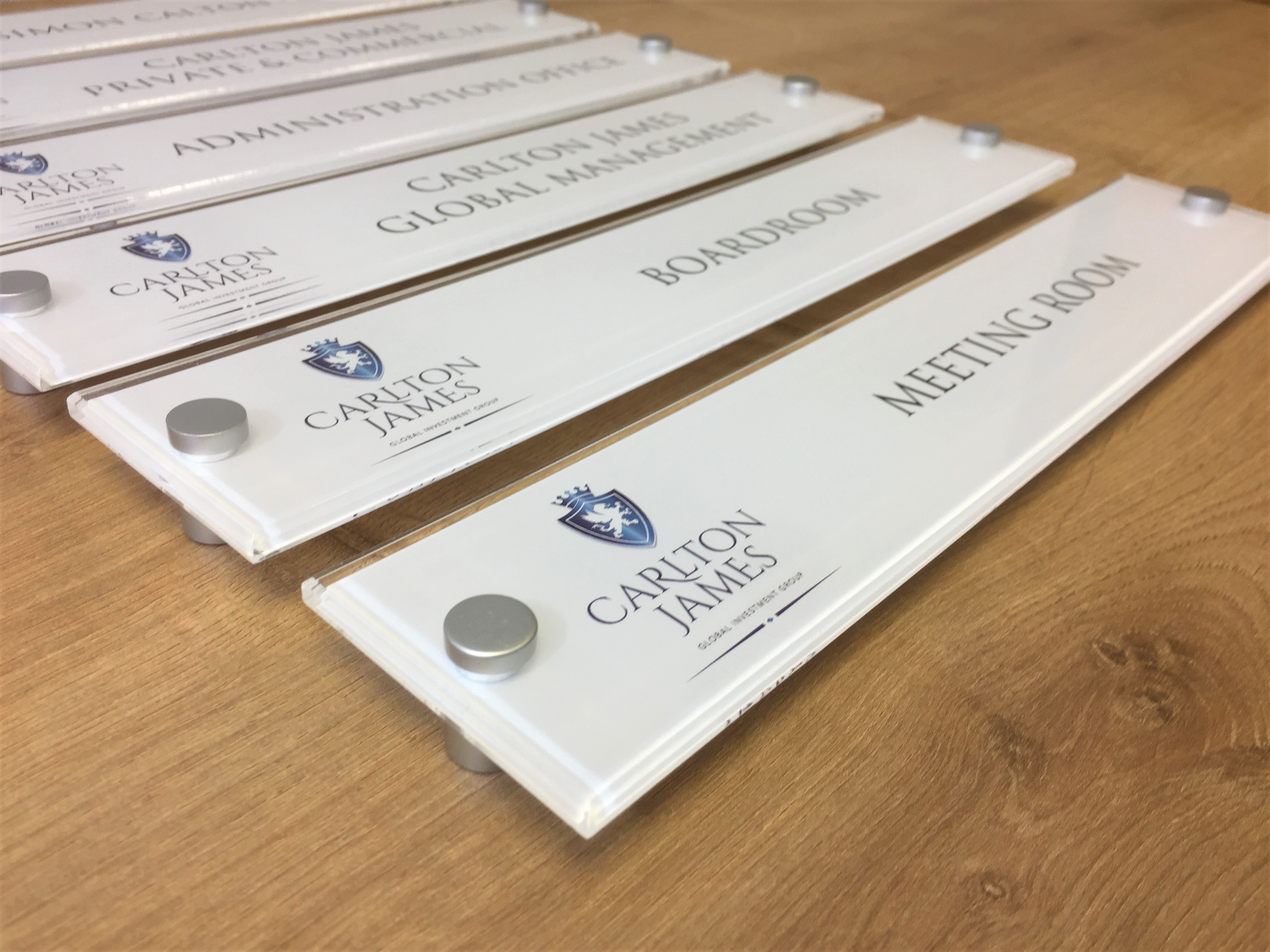 Modern Glass Acrylic Plaques School Signs Office Door Signs