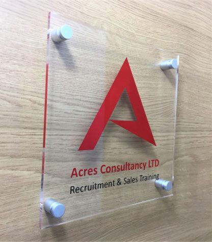 Perspex office door sign