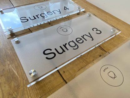 Perspex office door sign