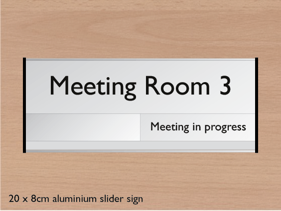meeting in progress door sign