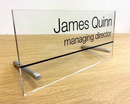 clear desk signage