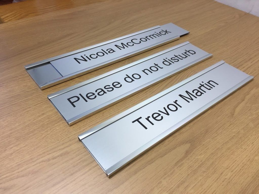 Interchangeable Metal Nameplate Holders BuySigns