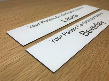 Laser engraved plastic nameplate inserts