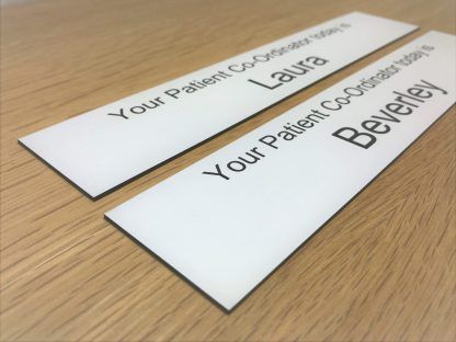 Laser engraved durable plastic nameplates