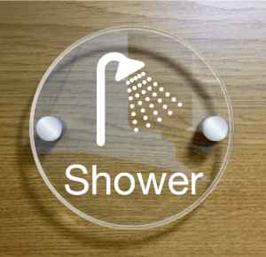Shower Signs - Customised bathroom sign in a range of sizes and colours