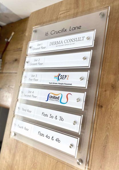Changeble nameplate signs for doctor and dental surgeries