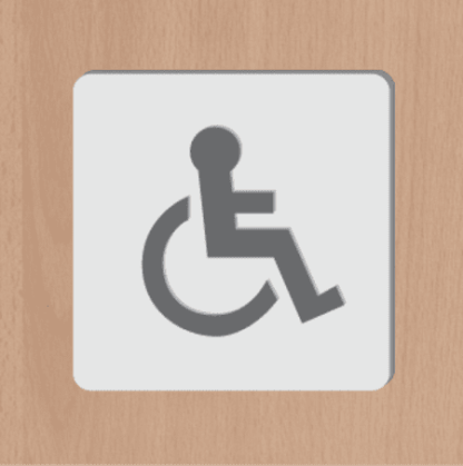 3D Disabled Toilet Sign - Image 3