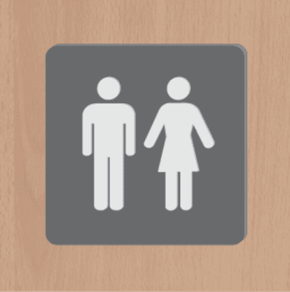 3D Unisex Toilet Sign - Image 2