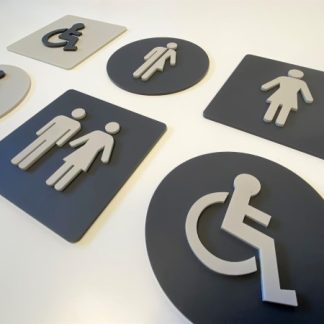 3D Toilet and Information Signs