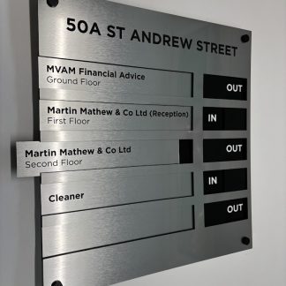 In/out interchangeable sign