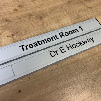 Double nameplate interchangeable sign