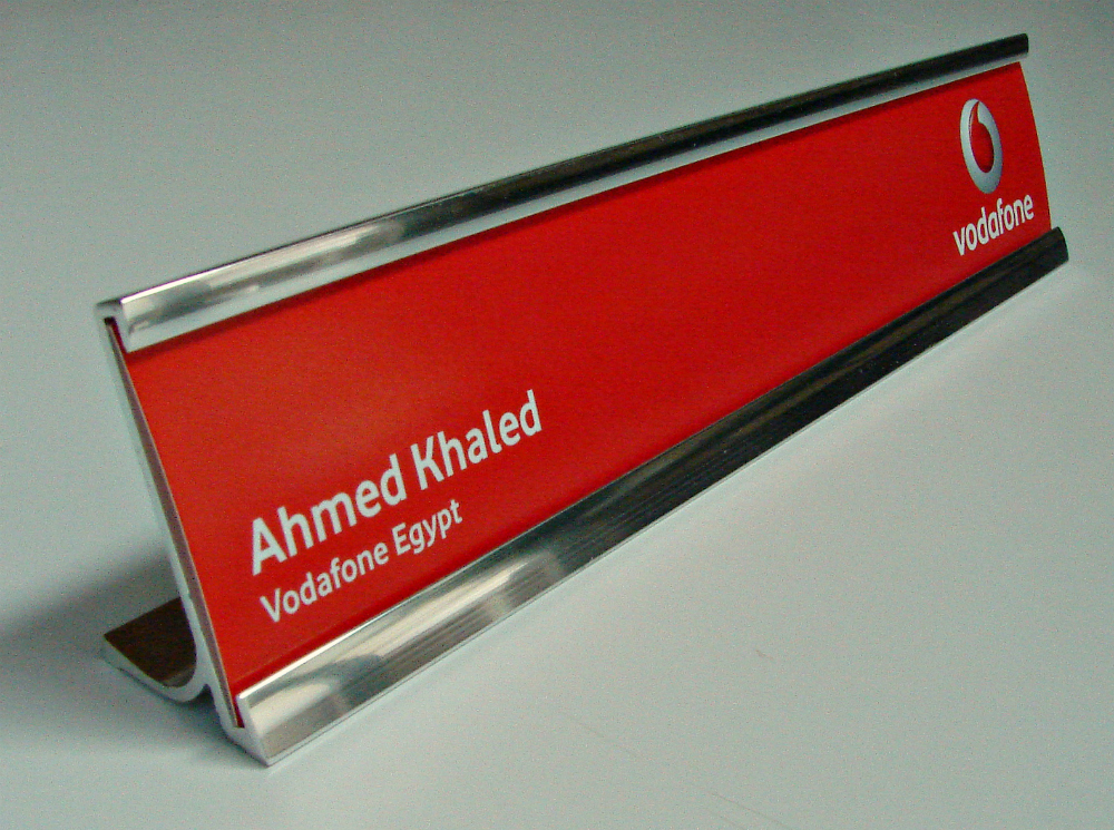 changeable insert desk sign