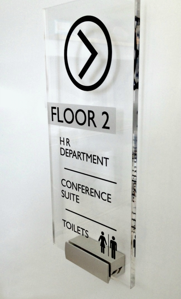 modern directory sign