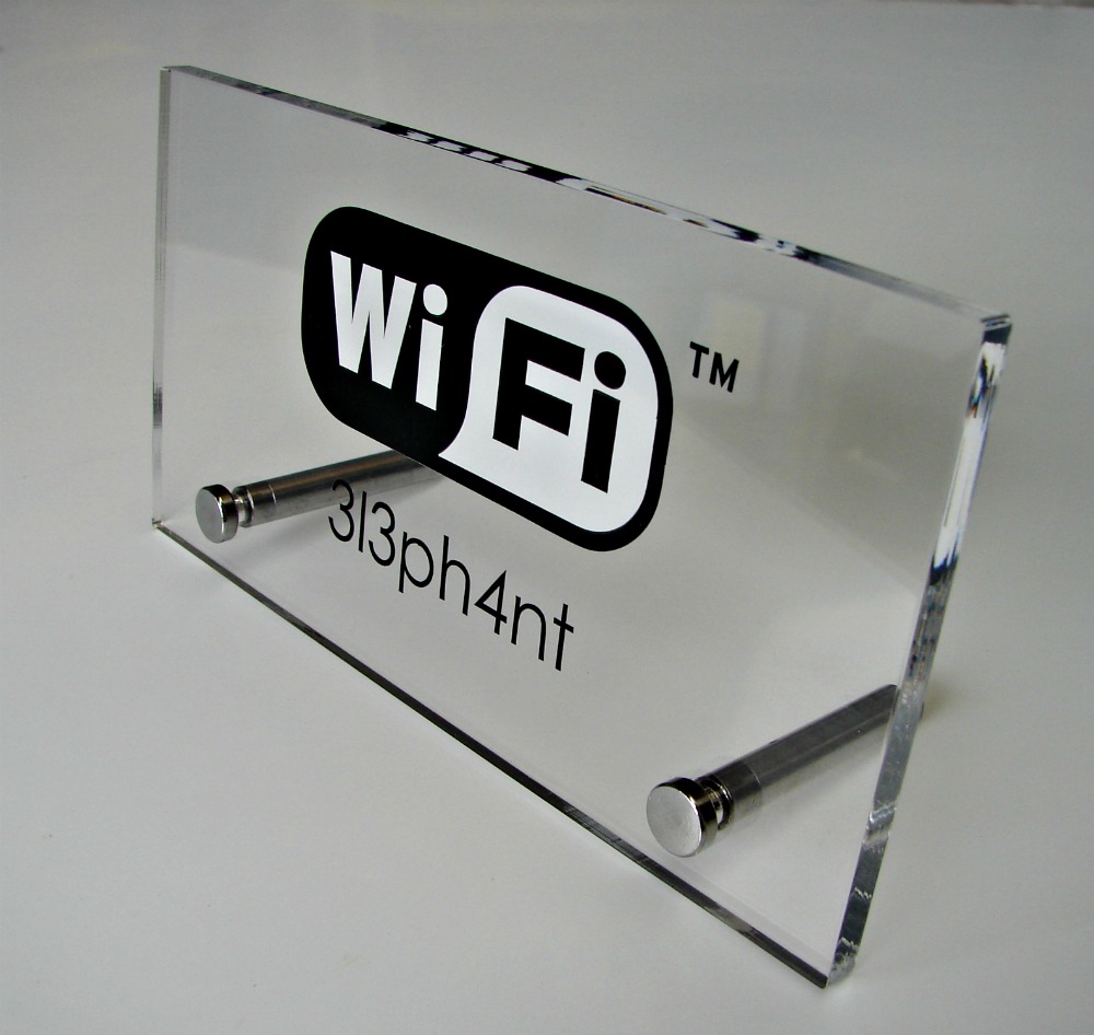 Modern Wifi Desk Sign