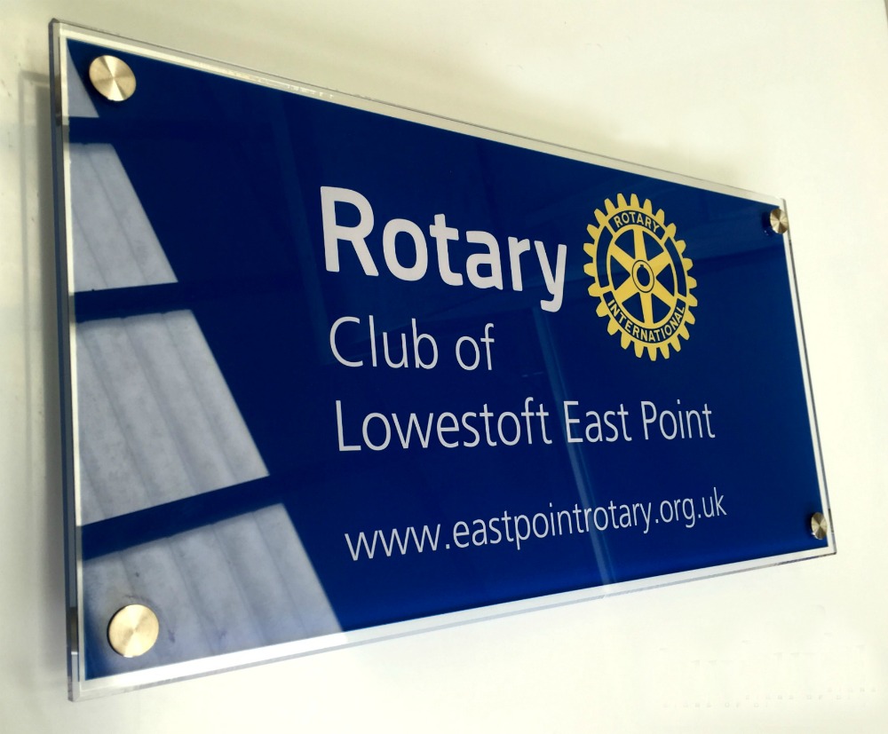 rotary club perspex sign